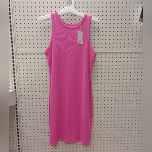 A New Day Pink Ribbed Tank Dress – Size Large